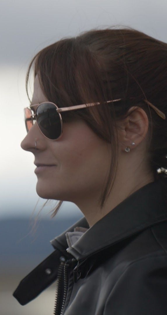 Cyan Lens crew member in sunglasses on a shoot